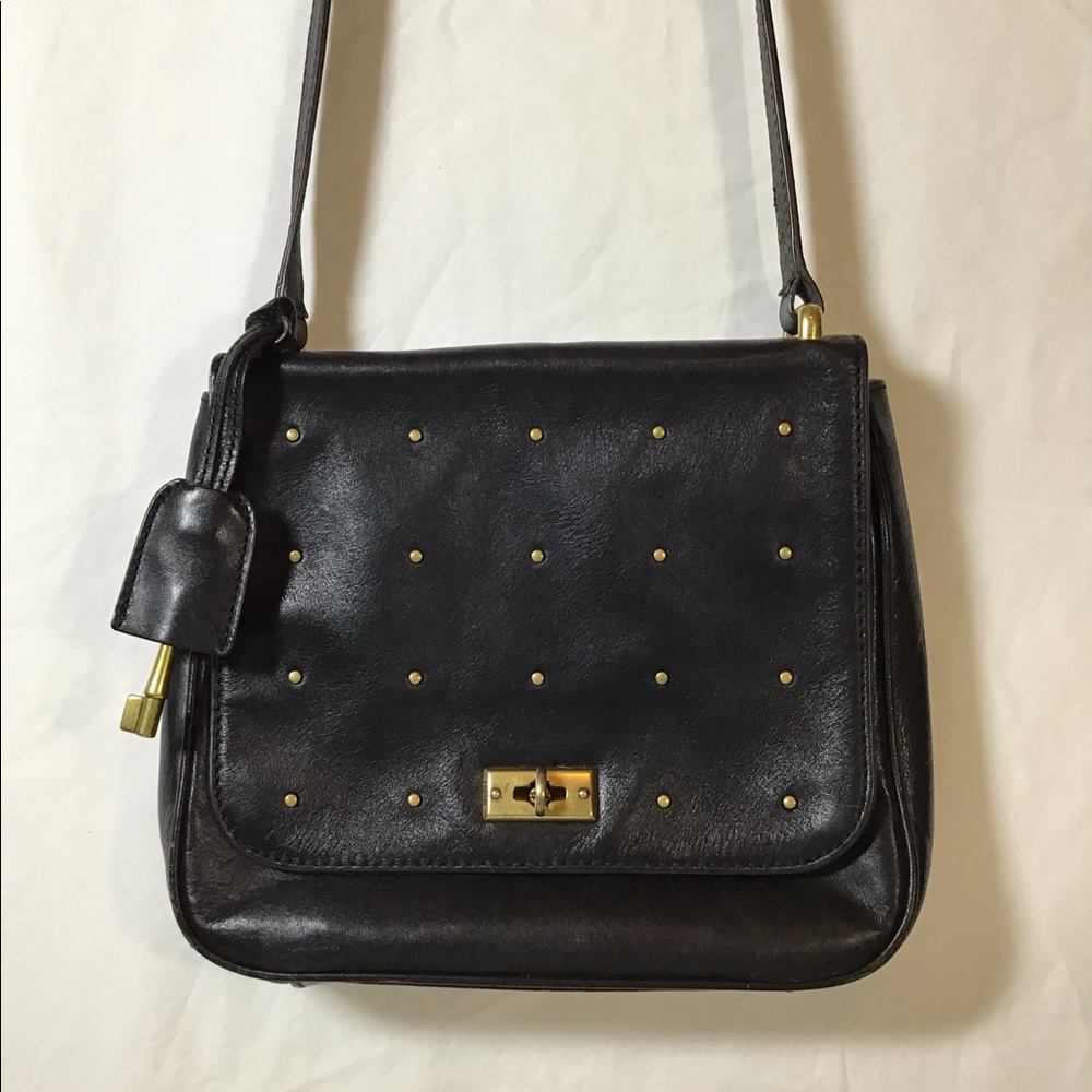 Fossil Memoir Crossbody Bag with Gold Studs
